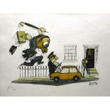 Alisdair Hilleary 'Loon' (Scottish Contemporary) 'Parking Ticket' Limited edition signed print