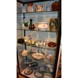 A quantity of Victorian and later pottery and glass,