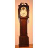 A 19th century oak longcase clock,