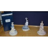 Three limited edition Coalport 'Turn of the Century' statuettes, comprising of Henley Royal Regatta,