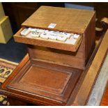A vintage mah-jong set in wooden case,