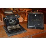 A vintage typewriter, no 51949 stamped to back,