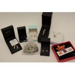 A small quantity of silver and costume jewellery, to include necklaces, bracelets, earrings etc,