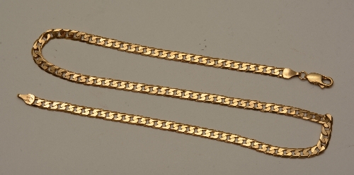 An 18ct gold twist link chain, stamped 750 to clasp, 40cm long, 14.