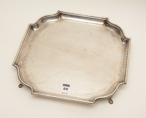 A London 1933 silver salver, maker D.