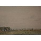 David Muirhead (1867-1930) 'Cambridgeshire Landscape' Watercolour, signed lower right,