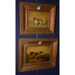 Two framed oilographs of dog portraits, including 'St Bernhard' & 'Pointer', 12.