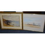 N Neal Solly (fl.1882-1894) 'Sea Landscape' Watercolour, signed lower left, 53.