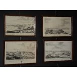 Four etchings of Scottish towns, including Montrose, Brechin, Aberbrothie & Dundee,