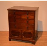 An early 20th century mahogany specimen chest of drawers,