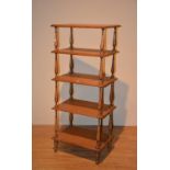 A Victorian pine what-not, with four open tiers,