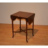 An Edwardian mahogany satinwood inlaid and ebony strung occasional table,