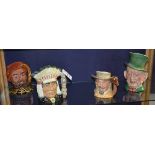 Four large Royal Doulton and Beswick character jugs, comprising of North American Indian,