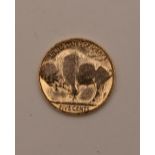 An American five cents coin,