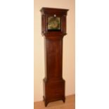 An 18th century thirty hour longcase clock by Edward Hemins Bisiter, the hood with glazed door,