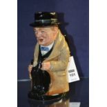 A large Royal Doulton character toby jug of Winston Churchill,