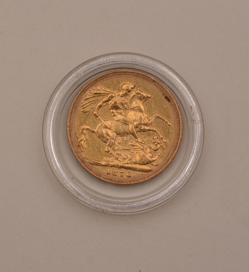 A Victorian gold sovereign, dated 1876,