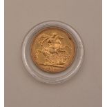 A Victorian gold sovereign, dated 1876,