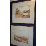 Tom Patterson (Scottish 20th Century) 'The Dee Near Ballater' & 'Loch Leven' Pair of watercolours,