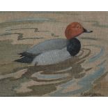 Ralston Gudgeon RSW (1910-1984) 'Pochard Duck' Watercolour on linen,