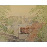 Giles Le Maitre (French) 'Dean Village Rooftops' Watercolour, signed and dated 1987 lower left,