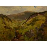 James Ness (Scottish 1868-1945) 'Bonaly Burn' Oil on board, signed and dated 1898 lower left,