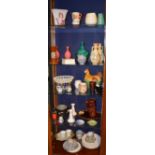 A mixed lot of pottery and porcelain, to include examples from Royal Doulton, Royal Copenhagen,