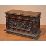 An early 20th century Continental oak box,