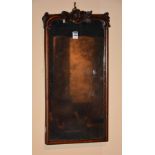 A Victorian mahogany wall mirror,