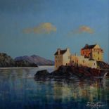 William Cunningham (Contemporary) ARR 'Eilean Donan Castle' Oil on board, signed lower right,