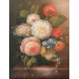 Continental School 'Still Life of Flowers' Oil on board, unsigned,