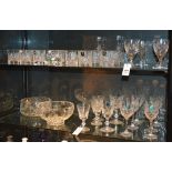 A quantity of Edinburgh Crystal glasses and bowls, to include tumblers and wine glasses,