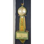 An American 'Banjo' wall clock by Gilbert of Connecticut,