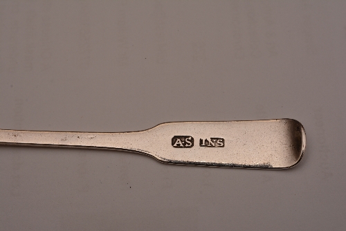 A Scottish provincial fiddle pattern teaspoon by Alexander Stewart, 13. - Image 2 of 2