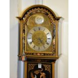 A chinoiserie decorated Grandmother clock by Tempus Fugit,