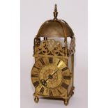 A James II/William and Mary period brass hook and spike lantern clock by Joseph Windmills,