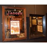 A shop advertising wall mirror for 'Jacobs Original Cream Crackers', within wooden frame, 80 x 54cm,