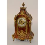 A French Louis XVI style boulle work mantel clock,
