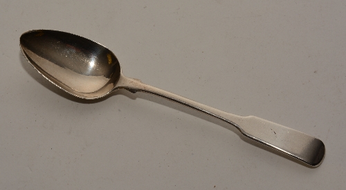 A Scottish provincial fiddle pattern teaspoon by Alexander Stewart, 13.