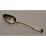 A Scottish provincial fiddle pattern teaspoon by Alexander Stewart, 13.