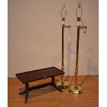 A pair of modern floor lamps, 152cm high,