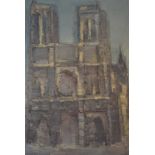 David Smith (British 1920-1999) 'Cathedral' Oil on board, unsigned,