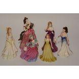 Six Royal Doulton figurines, 'Carmen' HN3993, 'Melissa' HN3885, 'Anita' HN3766,