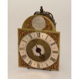 A late 17th/early 18th century brass hook and spike lantern clock by Edward Burroughs, Fordham,