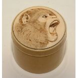 A late 19th century Japanese cylindrical box with cover from the Meiji Period,