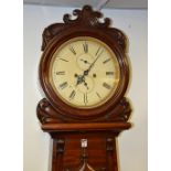 A Victorian Scottish mahogany eight day drumhead longcase clock,