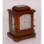 A Victorian rosewood cased single fusee mantel clock by James McCabe of London,
