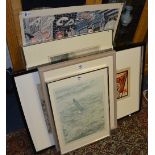A collection of prints, to include a limited edition signed print of 'Brothers' by W McArthur '89,
