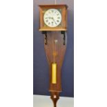 A single train wall clock by RF Rafter, Edinburgh, the 7" dial with Roman numerals,