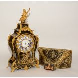 A late 18th/early 19th century French Louis XVI boulle work bracket clock,